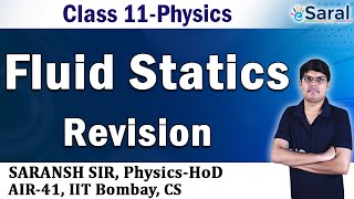 Fluid  Fluid Statics Revision Physics Class 11 JEE NEET [upl. by Phyllida612]