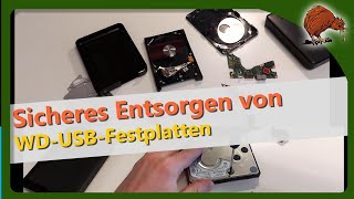 Sichere Entsorgung von Western Digital WD USBFestplatten [upl. by Lumbard]