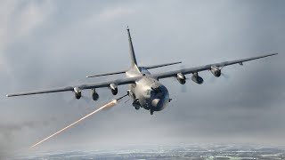 US Advanced AC130 Gunship Fires All Its Scary Cannons on Ground Targets [upl. by Nitnerb547]