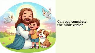 Complete the bible verse25Bible game for families and children [upl. by Rigdon246]