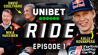 UNIBET RIDE 1 WRC with Kalle Rovanperä Mika Häkkinen and David Coulthard [upl. by Iadrahc244]