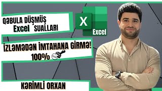 İNFORMATİKADAN QƏBULA DÜŞMÜŞ EXCEL SUALLARI [upl. by Ilatfen723]