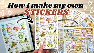 How I Make my own PLANNER STICKERS  PROCREATE SILHOUETTE Sticker Making Walkthrough [upl. by Vickey816]