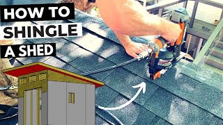 How to Install Asphalt Shingles on a Shed Roof DIY StepbyStep Tutorial [upl. by Maxwell487]