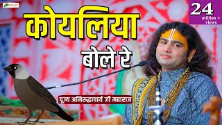 Koyaliya Bole Re  कोयलिया बोले रे  Beautiful Krishna Bhajan  Shri Aniruddhacharya Ji Maharaj [upl. by Ilahtan720]