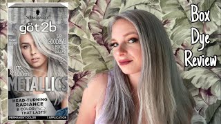 Schwarzkopf got2b Metallics Box Dye Review  Metallic Silver [upl. by Rikki]