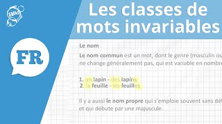 Allô prof  Les classes de mots invariables [upl. by Teraj619]