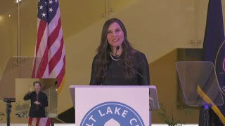 Mendenhall delivers SLC State of the City Address 2024 [upl. by Hsitirb]