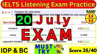 20 July amp 27 July 2024 IELTS Listening Test With Answers  IELTS  IDP amp BC [upl. by Camey]