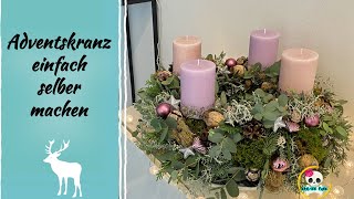 DIY  ADVENTSKRANZ 2023  Mein persönlicher Adventskranz  Weihnachtsdeko einfach selber machen 🎄🎄 [upl. by Elamor634]