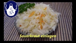 Weißkohl einlegen  Weißkohl fermentieren  Krautsalat  Sauerkraut einlegen  nach Kalinkas Art [upl. by Tur]