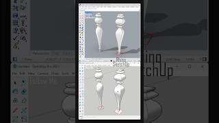 SketchUp vs Rhino  Follow me  Revolve sketchup rhino3d sketchuptutorial architecture [upl. by Tod]