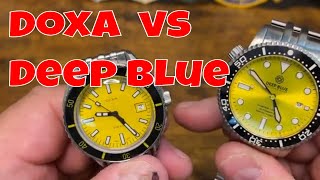 Luxury vs Budget Dive Watch Doxa vs Deep Blue [upl. by Nirehtac942]