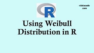 Statistics using R programming  Using Weibull distribution in R  weibull [upl. by Reklaw]