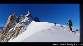 Vallee Blanche ski de randonnée www chamonixskiguide com [upl. by Kiefer658]