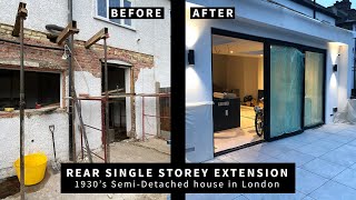 House Extension in London  Kitchen Remodel Timelapse  Start to Finish [upl. by Hamitaf]