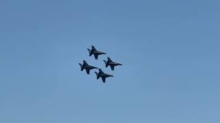 Blue Angels FA18 Super Hornets Practicing For Deke Slayton Airfest 2021 [upl. by Cato]