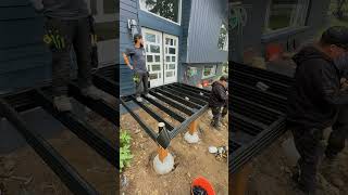 Framing and decking a front landing [upl. by Anneh]