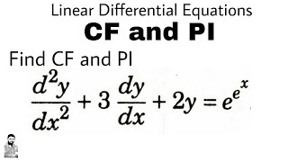 Linear Ordinary Differential Equation with constant coefficient  CF amp PI in hindi [upl. by Sivad]