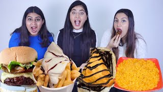 Trying WEIRD INDIAN STREET FOOD CHALLENGE with DingDongGirls  MAGGI  FANTA [upl. by Cartie]