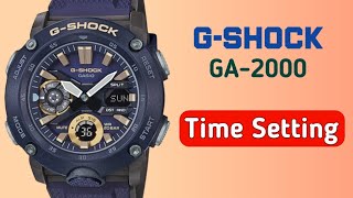 How to set time on Casio GShock GA2000 [upl. by Wesley]