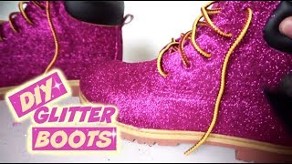 How To GLITTER BOOTS NO SHEDDING [upl. by Swihart887]