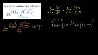 Exemple dutilisation du théorème de LHôpital [upl. by Rollet]