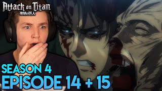 LEVI VS BEAST TITAN PT 2 EREN AND ZEKES TRUE PLAN  Attack on Titan REACTION S4 Episode 14 15 [upl. by Willumsen165]