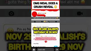 OMG Nidal Wonder DOES A CRUSH REVEAL and Its Salish Matter THEY ARE FINALLY OFFICIAL 😱🥺 nalish [upl. by Brader]