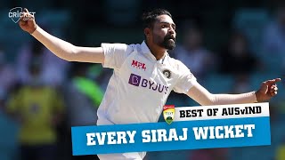 Best of the BorderGavaskar Every Mohammed Siraj wicket  Vodafone Test Series 202021 [upl. by Lorien601]