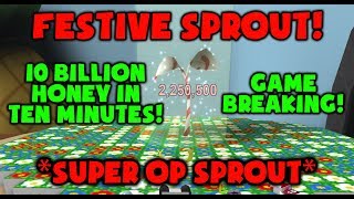 FESTIVE SPROUT 10 BILLION HONEY IN TEN MINUTES  Roblox Bee Swarm Simulator [upl. by Koppel]