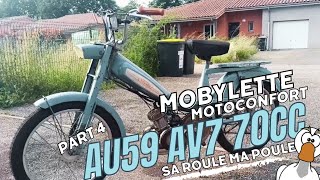 motobécane Au59 av7 70cc airsal sa roule ma poule 🔥 rodage [upl. by Ennovyhs]