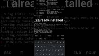 install rust language in android termux android hacking rust programming rustlang [upl. by Rachaba]