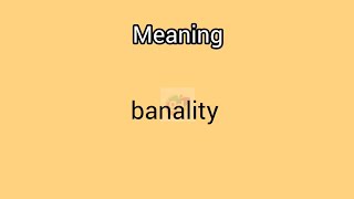 banality meaning in English amp Telugu  Googul Dictionary dictionary meanings telugu english [upl. by Eyma924]