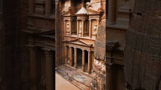 The treasury of Petra AlKhazneh  an ancient tomb carved directly into sandstone ✨ [upl. by Godard]