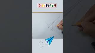 Dibujando un avion de papel  Dibujos faciles [upl. by Jelks759]