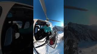 Heliskiing in Dolomites Winter 😍🤤skiing helicopter mtb bikelife winterwonderland dolomites [upl. by Alat]