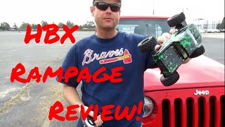 HBX 18859E Rampage 118 Scale 4WD Review [upl. by Julide]