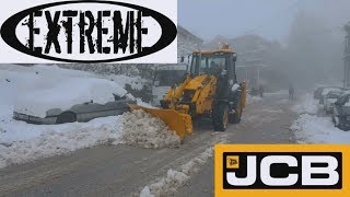 JCB 3CX EXTREME SNOW CLEAN WORKING [upl. by Loftis]