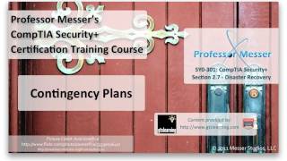 Understanding Contingency Plans  CompTIA Security SY0301 27 [upl. by Yetsirhc256]