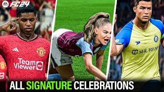 EA SPORTS FC 24  ALL SIGNATURE CELEBRATIONS [upl. by Annyl]