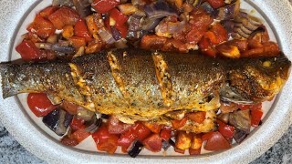 Oven Grilled Whole Branzino Fish I Roasted Whole Greek Branzino Recipe I Gastro Guru [upl. by Casaleggio]