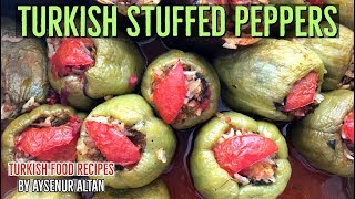 Turkish Stuffed Green Peppers quotBiber Dolmasiquot  Traditional Turkish Cuisine [upl. by Catriona]