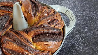 Recette Babka  Brioche tressée au chocolat STAUB [upl. by Jeddy]