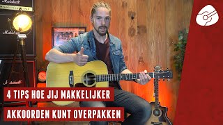 AKKOORDEN SNELLER OVERPAKKEN op gitaar Hier 4 tips [upl. by Enilarac753]