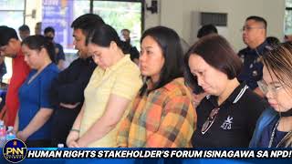 HUMAN RIGHTS STAKEHOLDERS FORUM ISINAGAWA SA NPD [upl. by Pradeep]