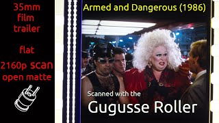 Armed and Dangerous 1986 1 of 2 35mm film trailer flat open matte 2160p [upl. by Neelav]