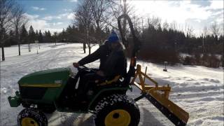 JOHN DEERE 4110 SNOW CLEAN UP HD [upl. by Shirlie]