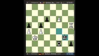 Dmitrij Kollars 🇩🇪 vs Daniel Quizon 🇵🇭 Round 2 chess shorts [upl. by Brott]