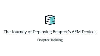 Enapter Training  The Journey of Deploying Enapter’s AEM Devices July 2022 [upl. by Aiynat]